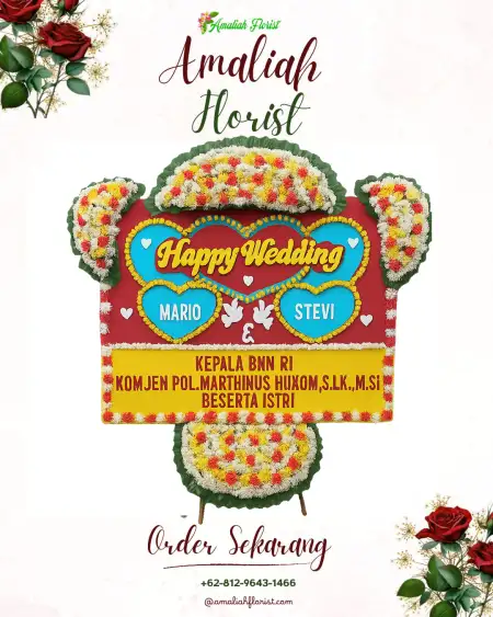 Papan Bunga Pernikahan Ibu